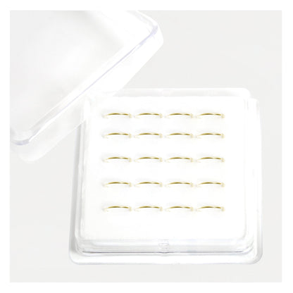 Gold Plated Silver Plain Nose Ring - 8mm & 10mm