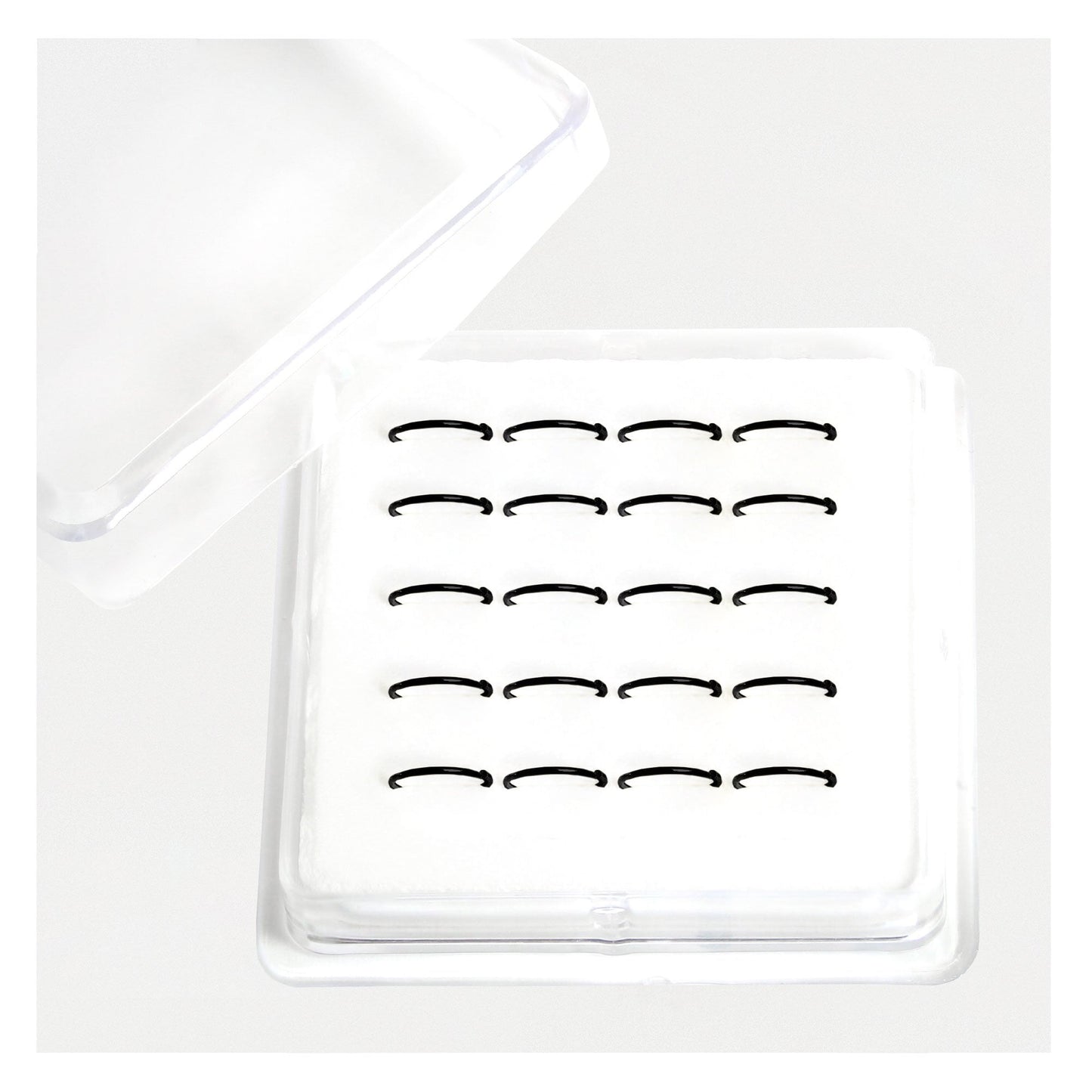 Silver Black PVD Plain Nose Ring - 8mm & 10mm