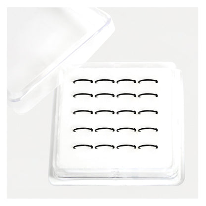 Silver Black PVD Plain Nose Ring - 8mm & 10mm