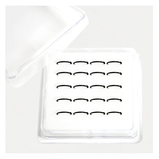 Silver Black PVD Plain Nose Ring - 8mm & 10mm