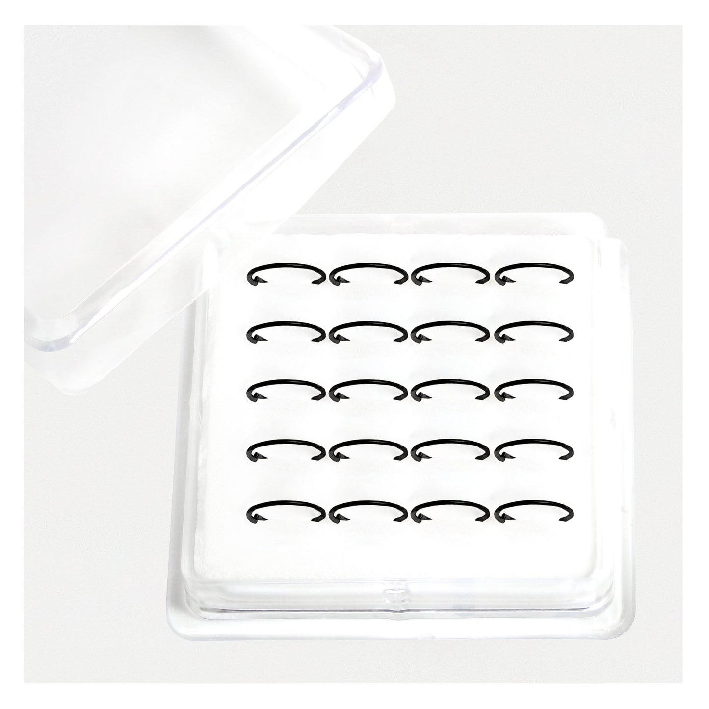 Silver Black PVD Plain Nose Ring - 8mm & 10mm
