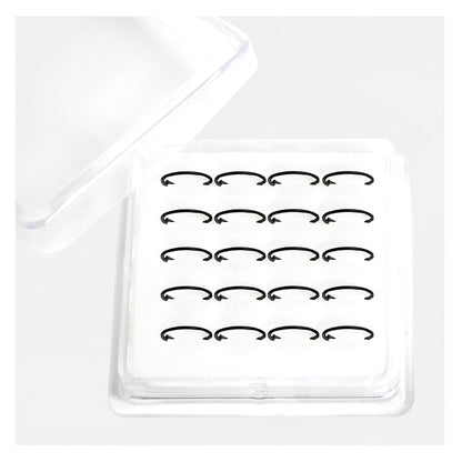 Silver Black PVD Plain Nose Ring - 8mm & 10mm
