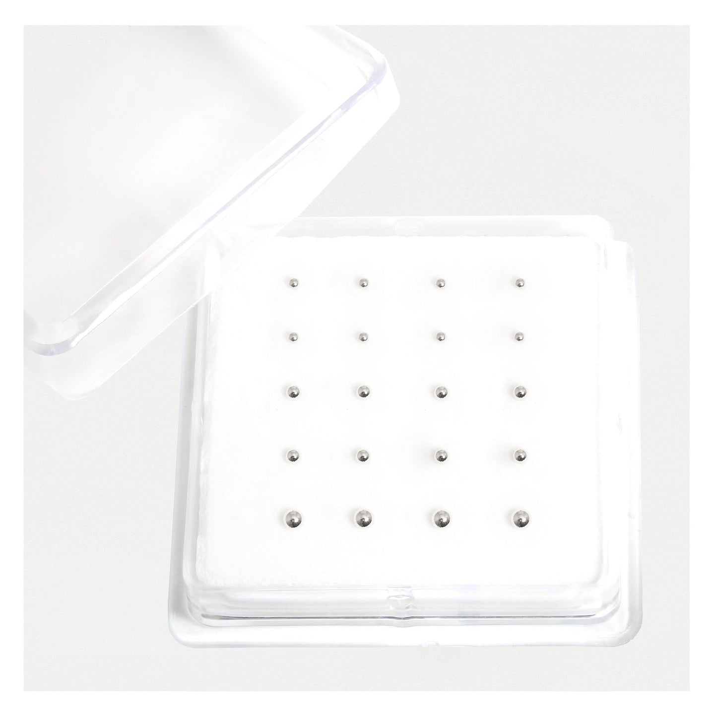 Silver Ball Nose Pins - 1.5mm, 2mm & 2.5mm, Bobble or Straight Back