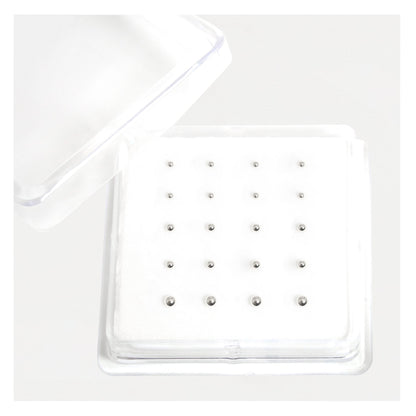 Silver Ball Nose Pins - 1.5mm, 2mm & 2.5mm, Bobble or Straight Back