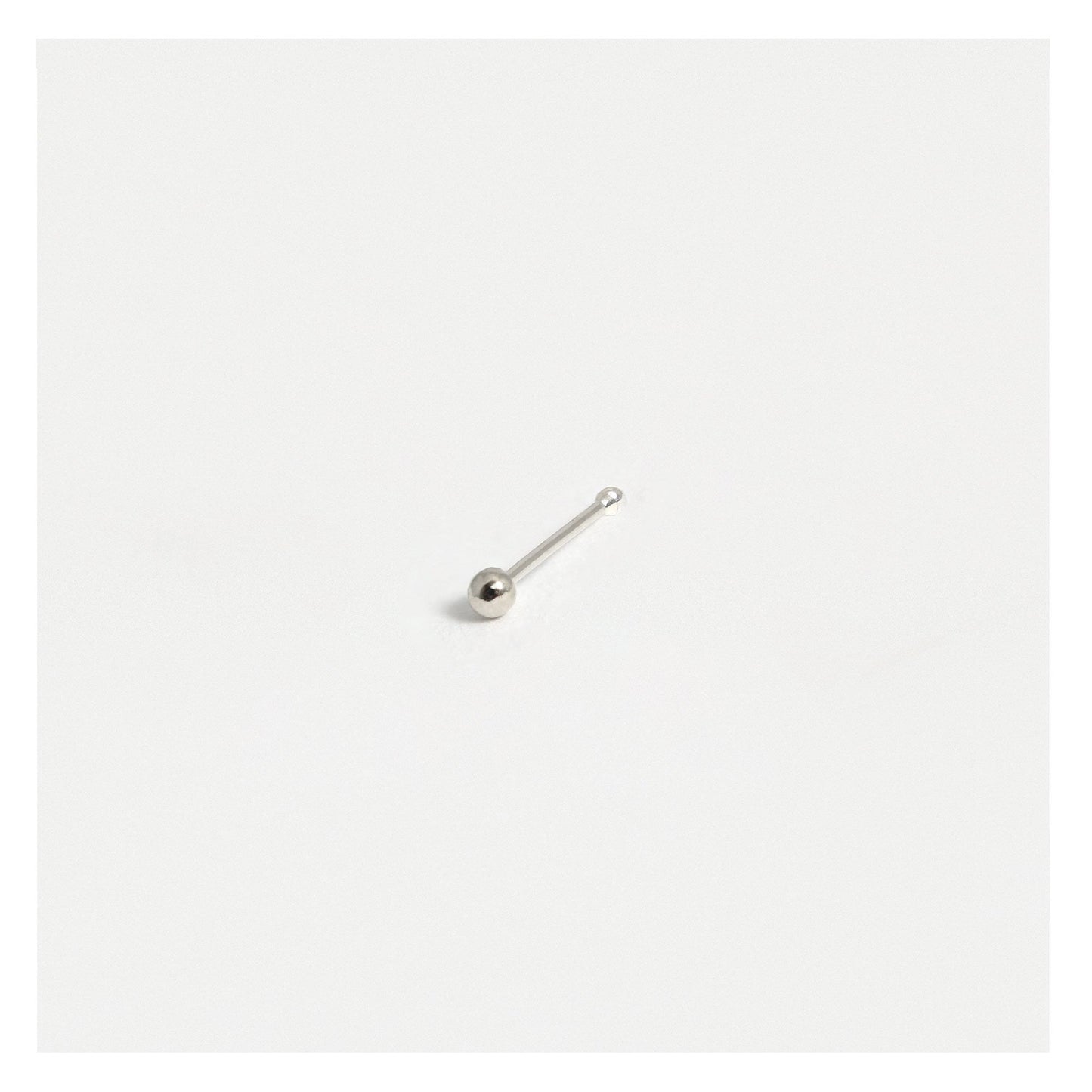 Silver Ball Nose Pins - 1.5mm, 2mm & 2.5mm, Bobble or Straight Back