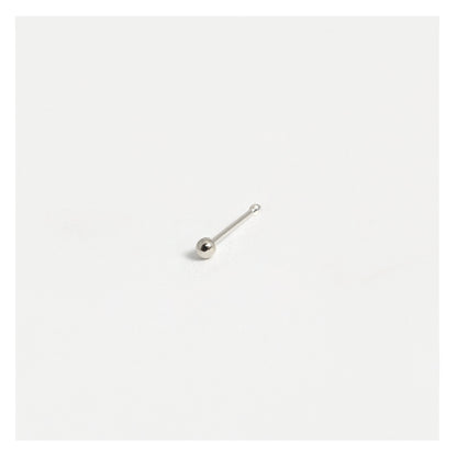 Silver Ball Nose Pins - 1.5mm, 2mm & 2.5mm, Bobble or Straight Back