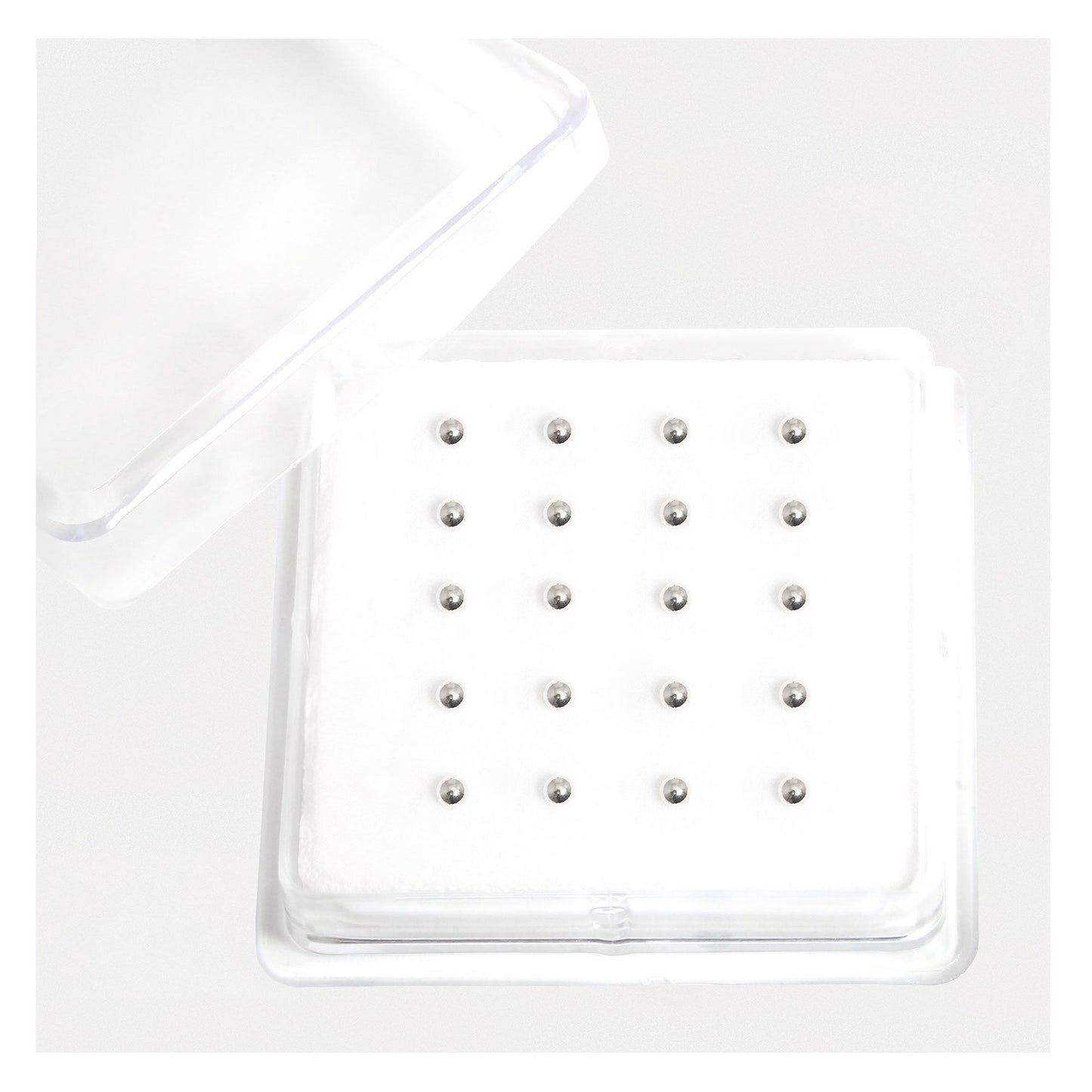 Silver Ball Nose Pins - 1.5mm, 2mm & 2.5mm, Bobble or Straight Back