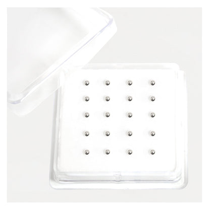 Silver Ball Nose Pins - 1.5mm, 2mm & 2.5mm, Bobble or Straight Back
