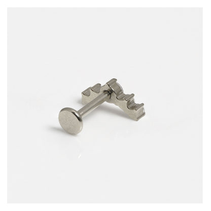 Titanium Charming CZ Crescent Labret - Internally Threaded