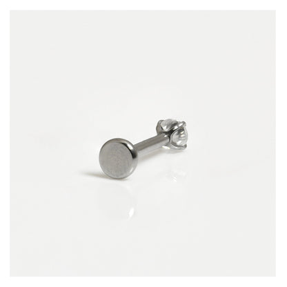 Titanium 3mm Round CZ Clawset Labret - 1.2mm