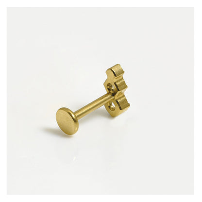 Gold PVD Titanium Triple Luxe Labret - 1.2mm - Internally Threaded