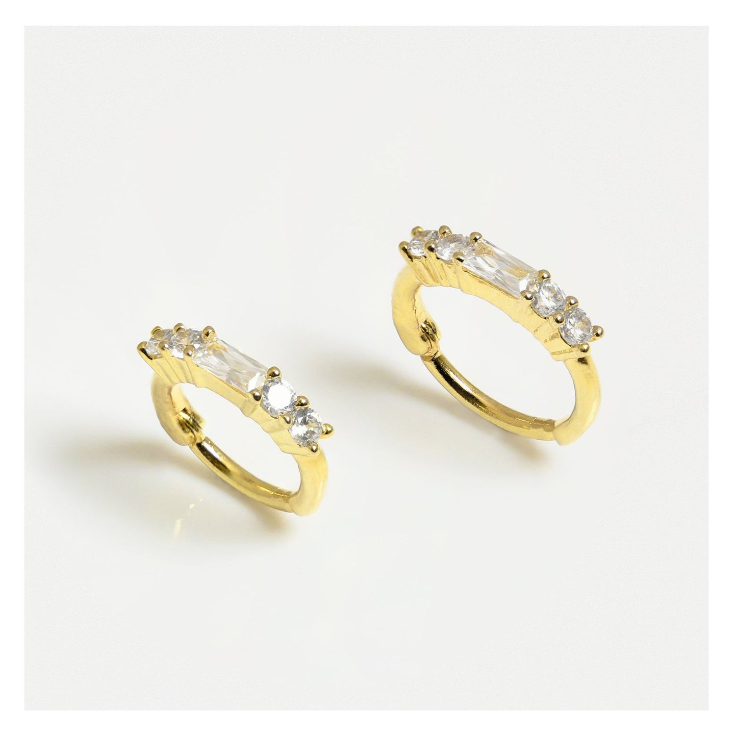 Gold PVD Titanium Glitzy Hinged Segment Ring - 1.2mm