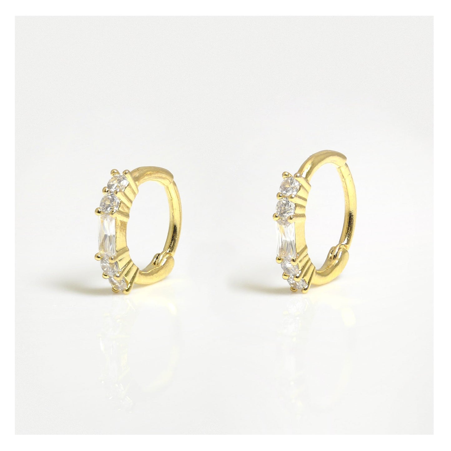 Gold PVD Titanium Glitzy Hinged Segment Ring - 1.2mm