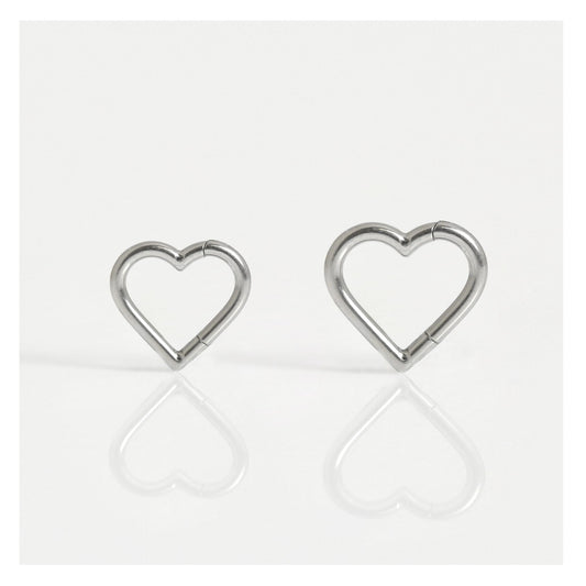 Titanium Heart Segment Ring - 1.2mm