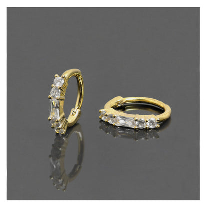 Gold PVD Titanium Glitzy Hinged Segment Ring - 1.2mm