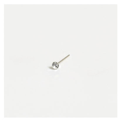 Silver Gemset Nose Pins - 2mm, (Single Colour Boxes)