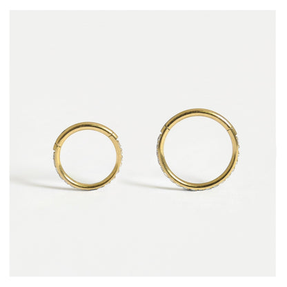 Steel Multi Gem Hinged Segment Ring - 1.2mm