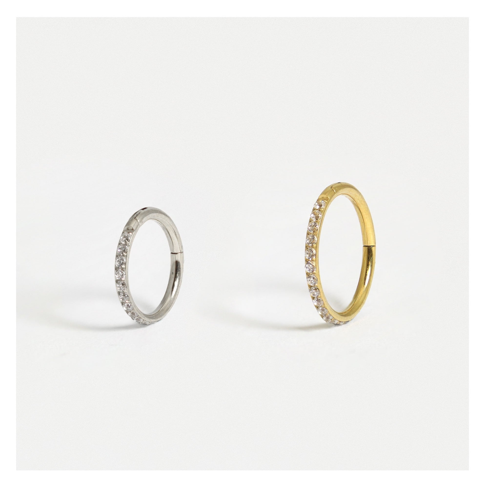Steel Multi Gem Hinged Segment Ring - 1.2mm