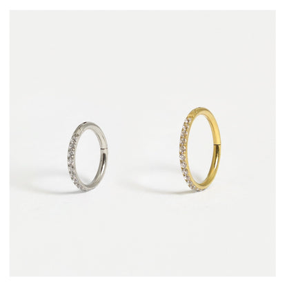 Steel Multi Gem Hinged Segment Ring - 1.2mm