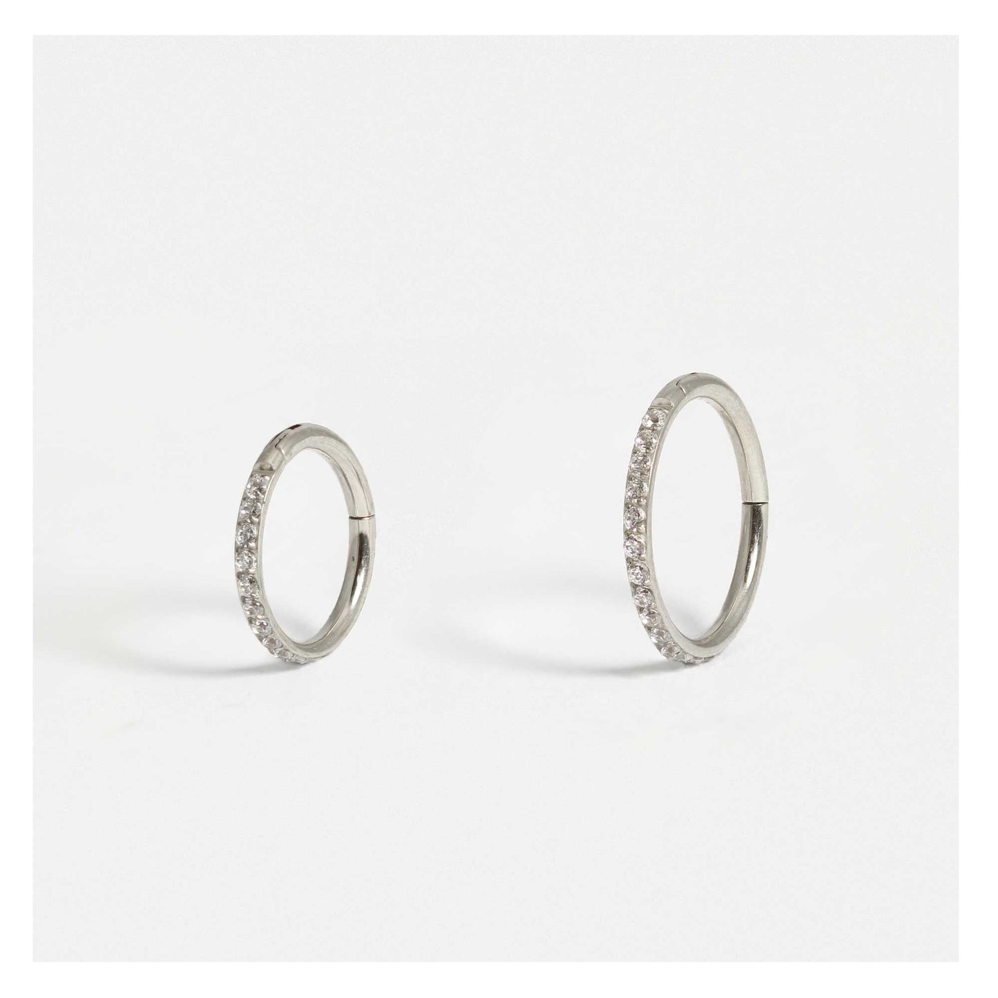 Steel Multi Gem Hinged Segment Ring - 1.2mm