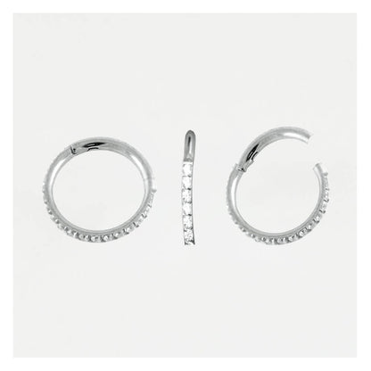 Steel Multi Gem Hinged Segment Ring - 1.2mm