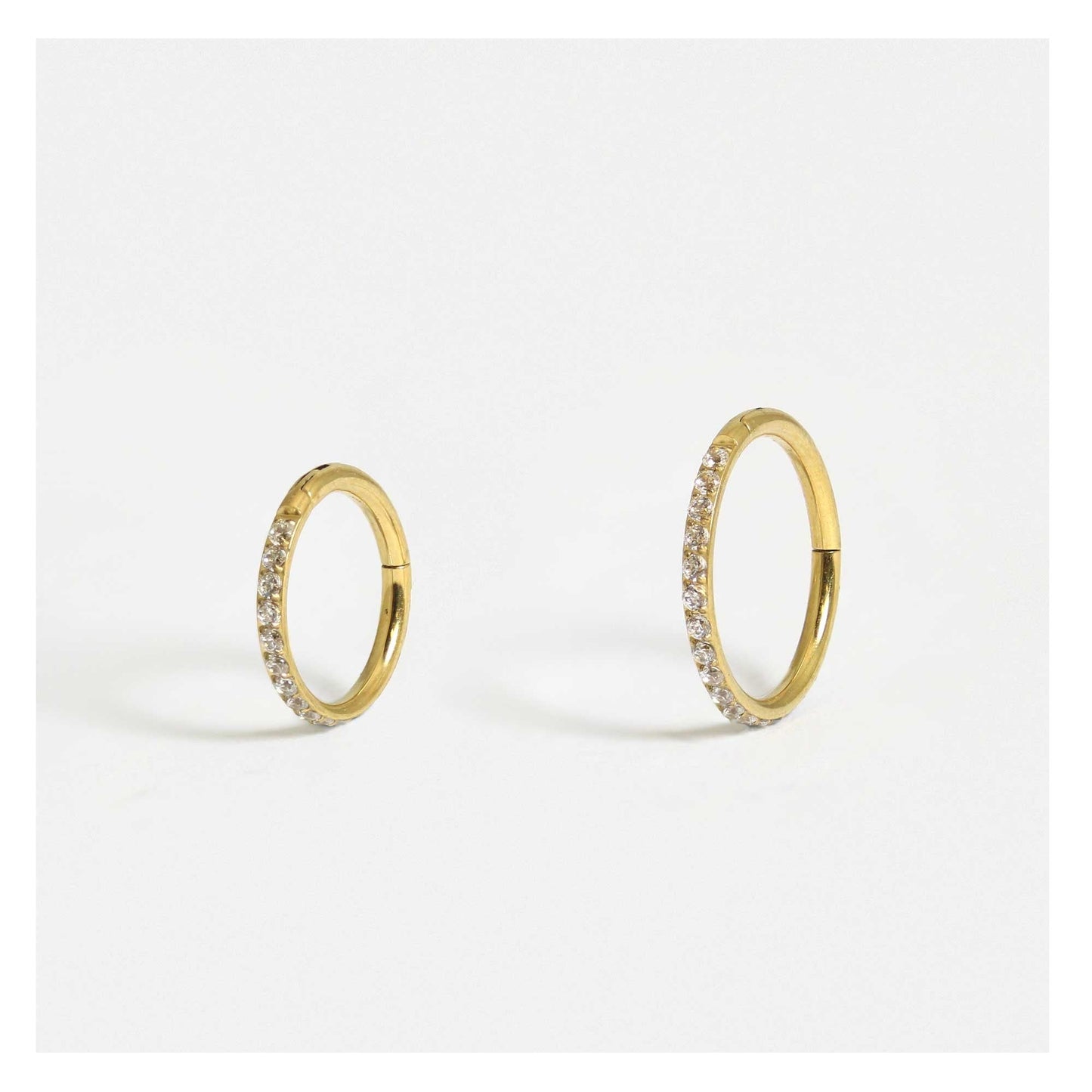 Steel Multi Gem Hinged Segment Ring - 1.2mm