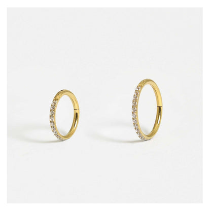 Steel Multi Gem Hinged Segment Ring - 1.2mm