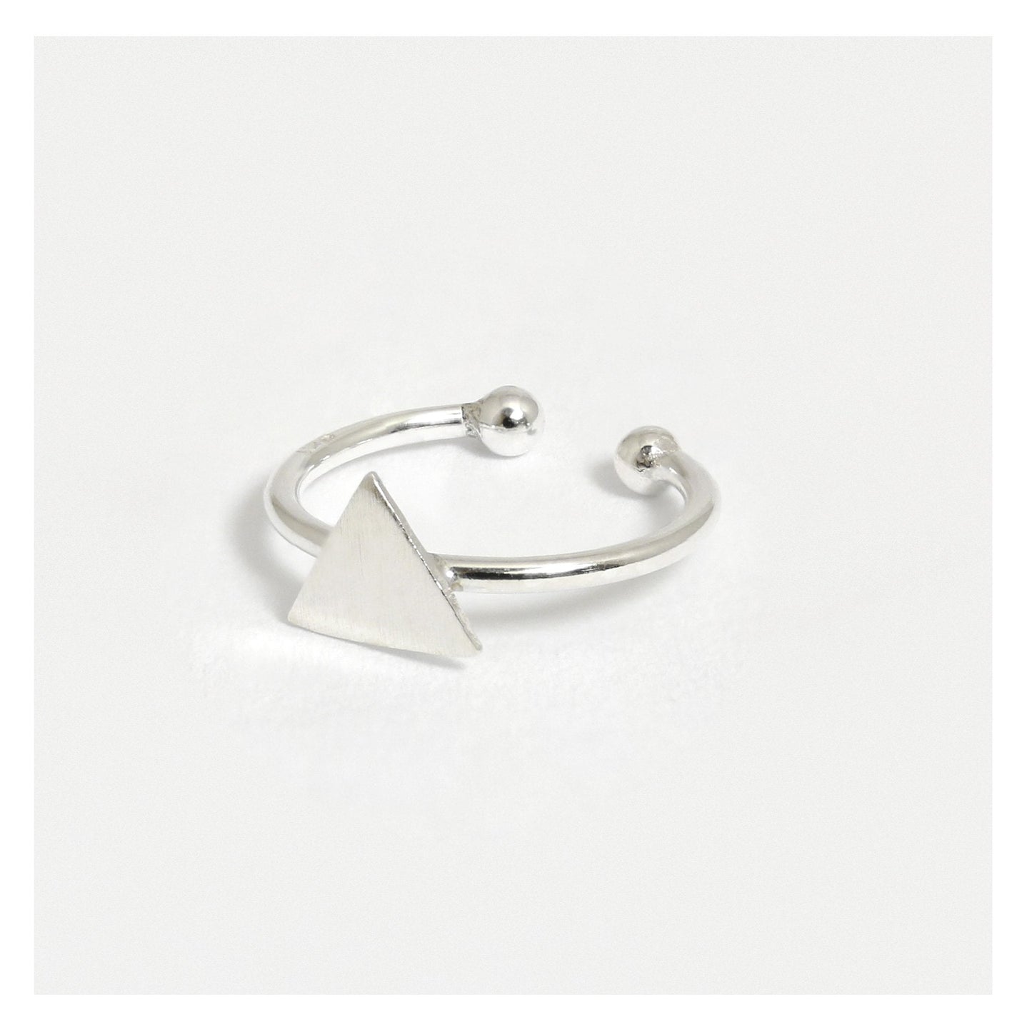 Silver Shiny Triangle Ear Cuff