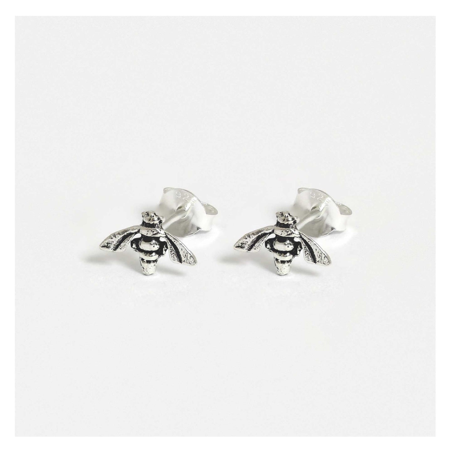 Silver Bee Studs