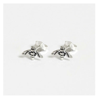 Silver Bee Studs