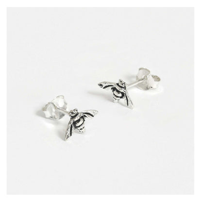 Silver Bee Studs