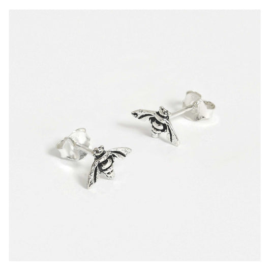 Silver Bee Studs