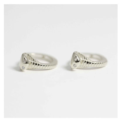Silver Python Hoop - 8mm