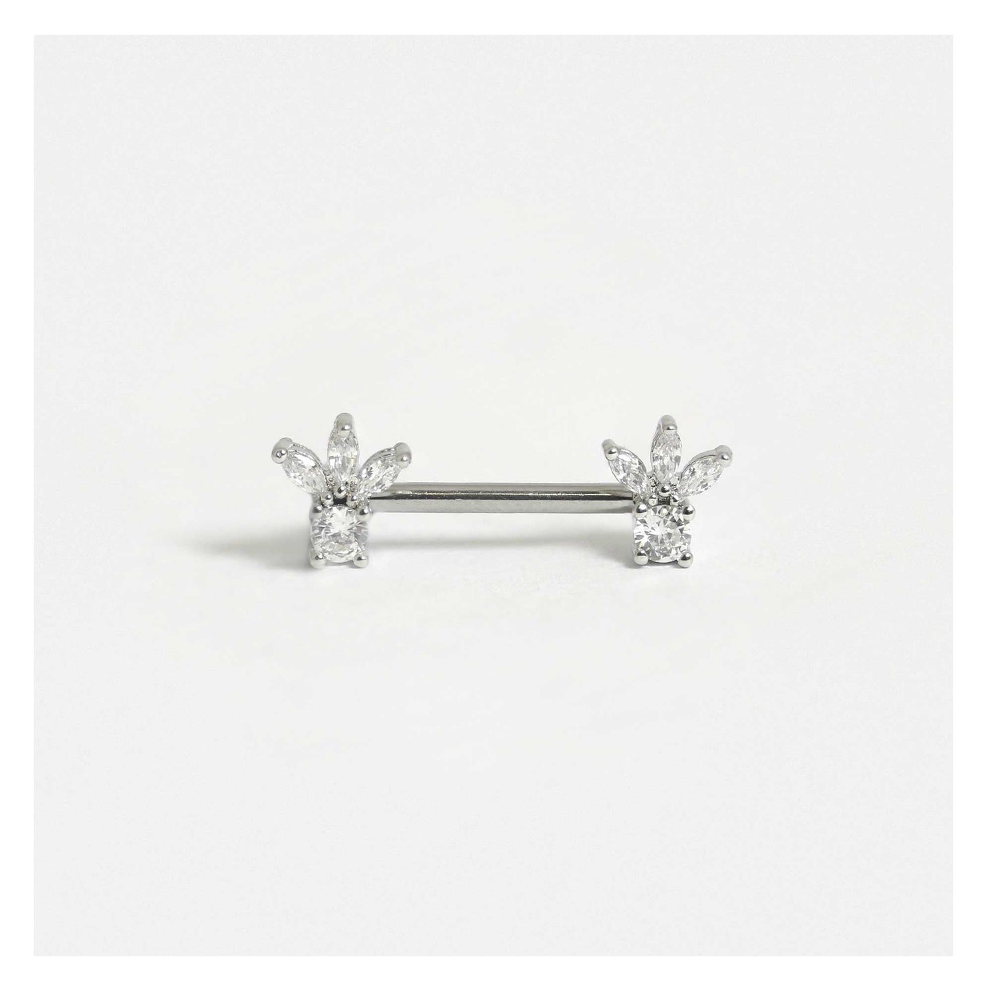 Steel Flower Petal Nipple Bar