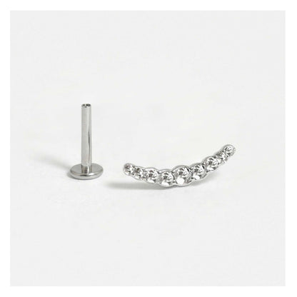 Steel Celestial Curve Labret - Internally Threaded