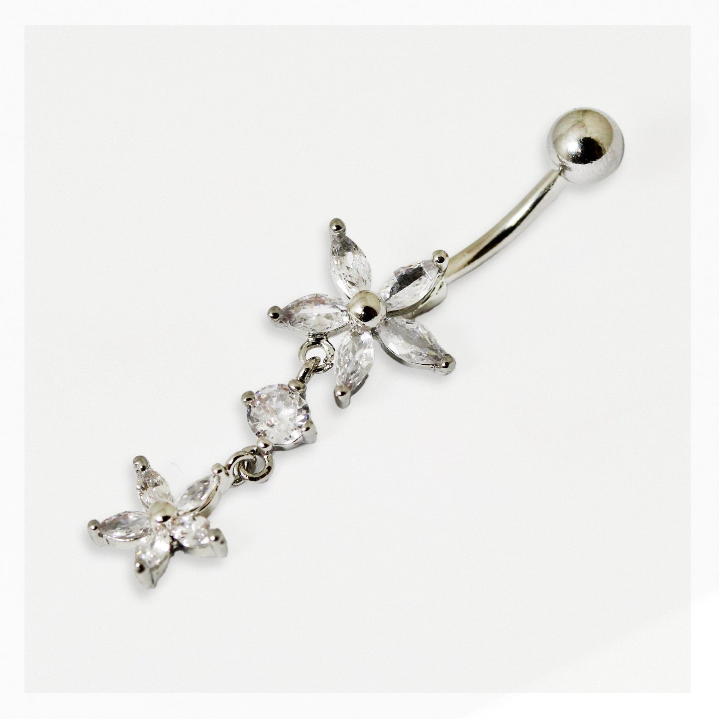 Belly Bar with Dangly Flowers