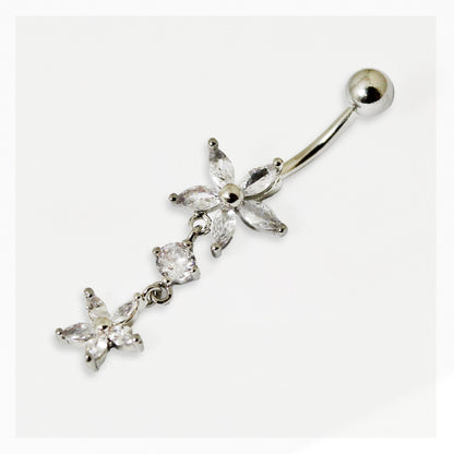 Belly Bar with Dangly Flowers