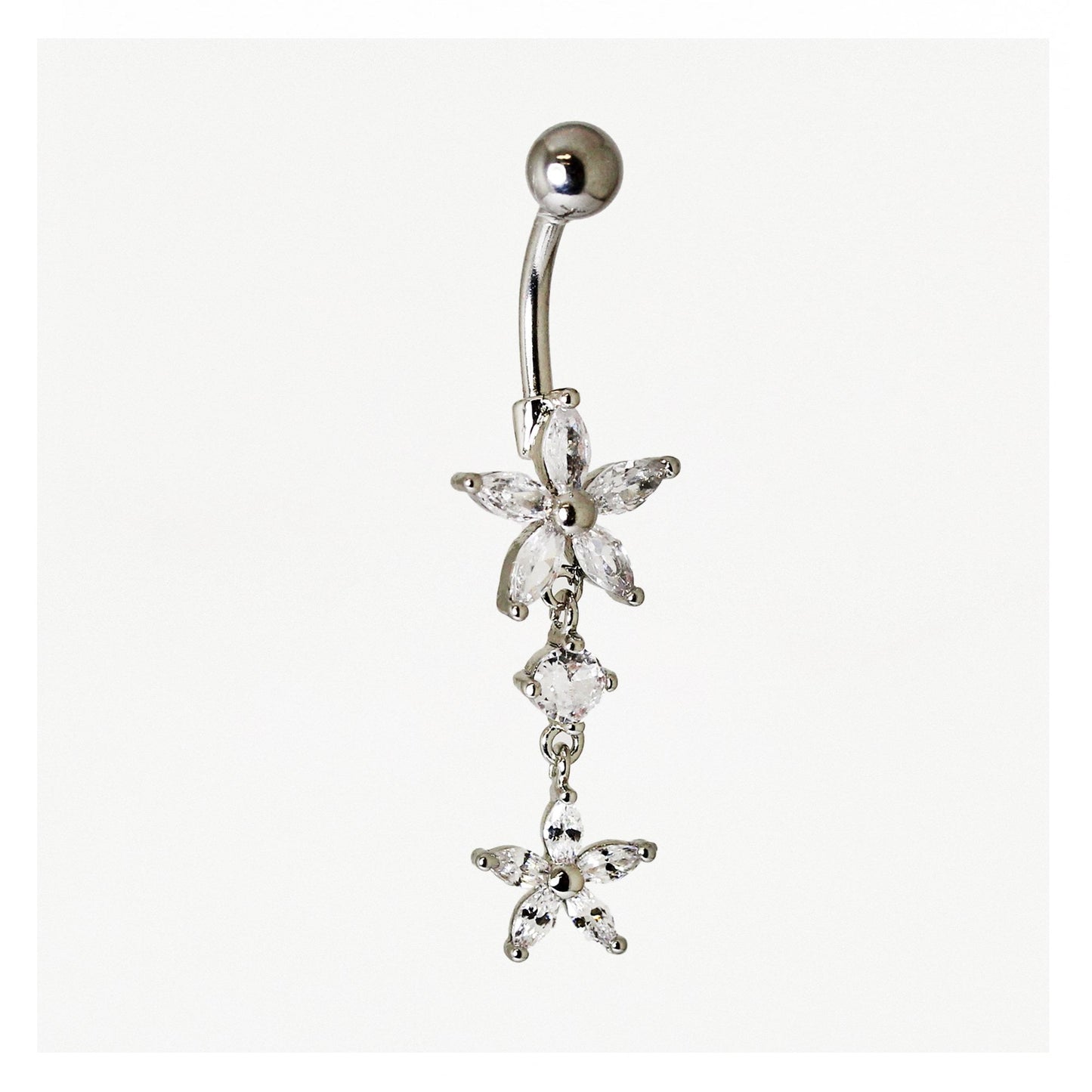 Belly Bar with Dangly Flowers