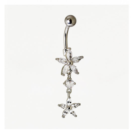 Belly Bar with Dangly Flowers