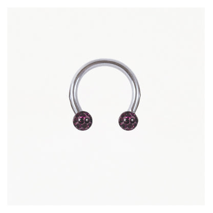Steel Disco Ball Horseshoe / Circular Barbell (CBB) - 1.2mm