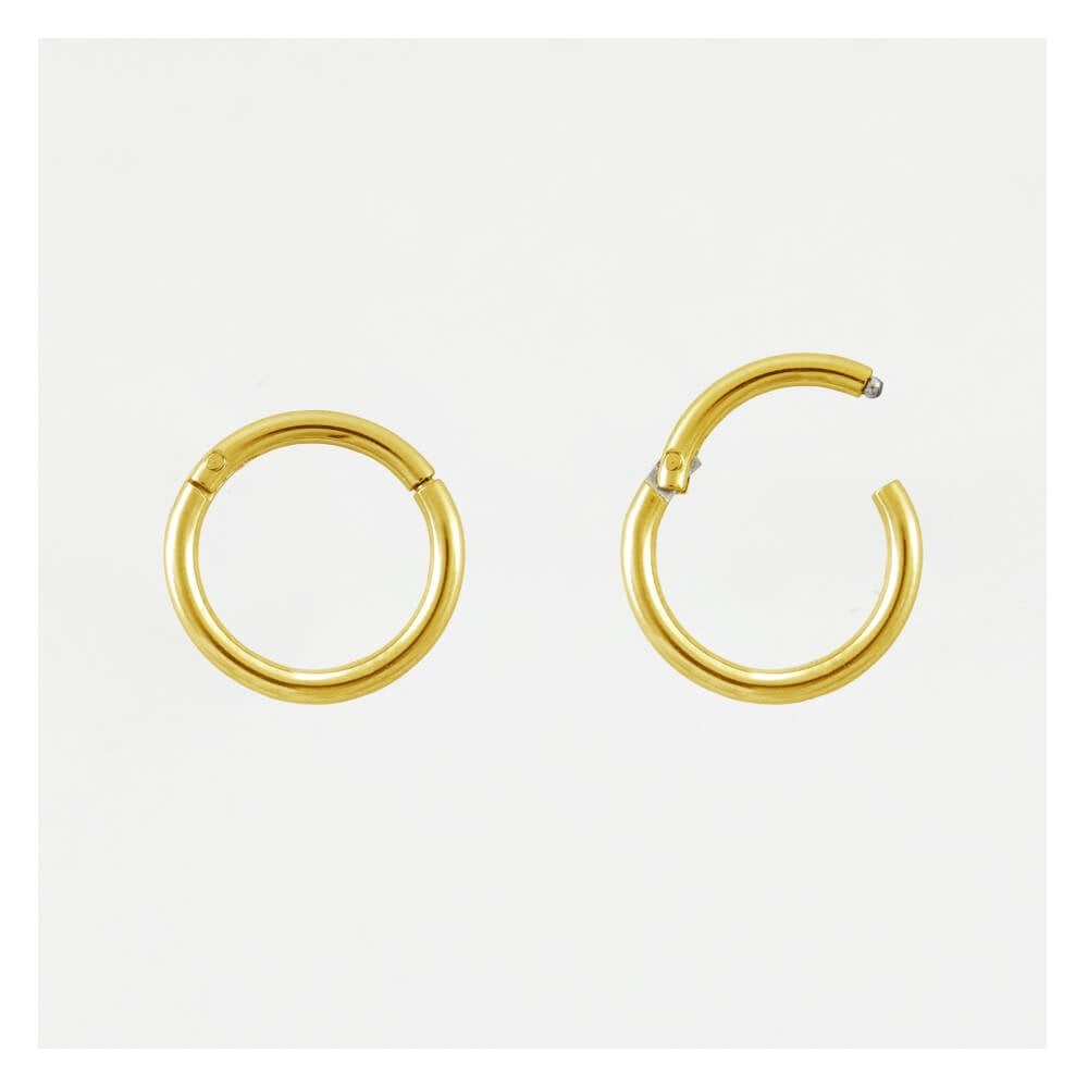 Gold PVD Titanium Hinged Segment Ring - 1mm & 1.2mm