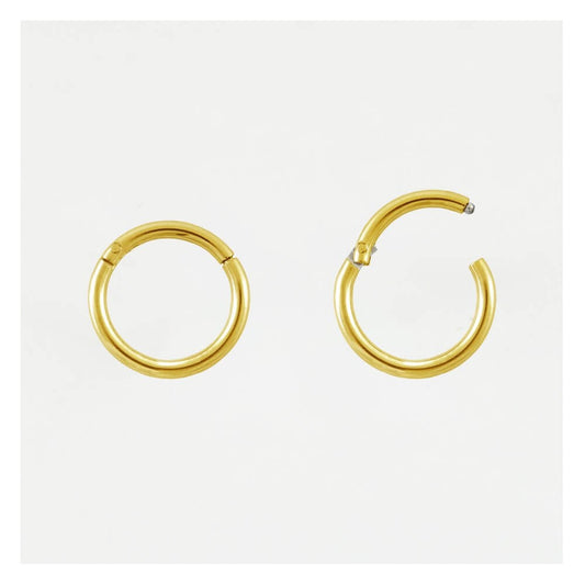 Gold PVD Titanium Hinged Segment Ring - 1mm & 1.2mm