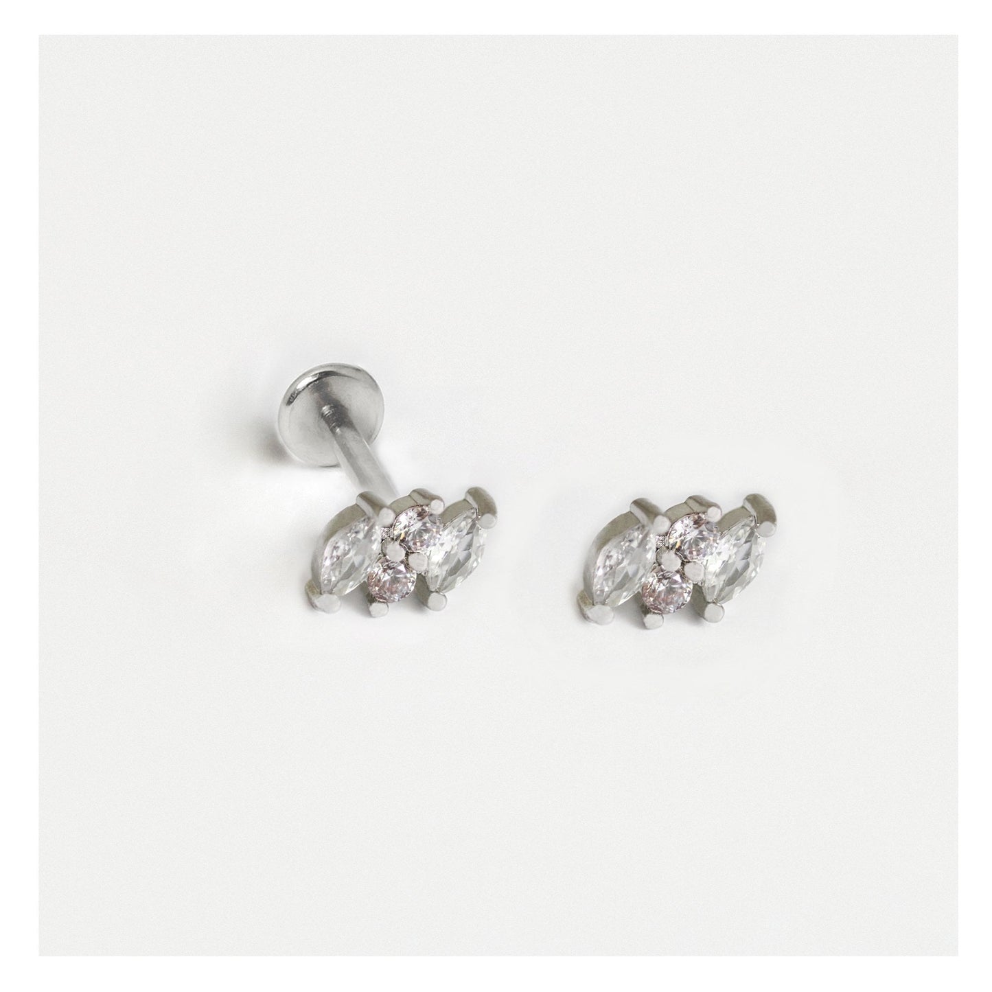 Steel Navette Labret - Internally Threaded