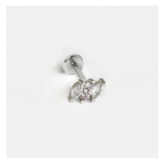 Steel Navette Labret - Internally Threaded