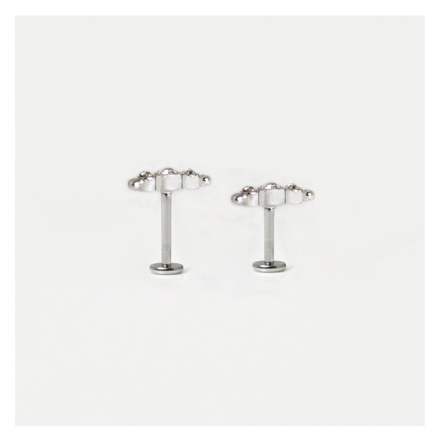 Steel Bermuda Jewel Labret - Internally Threaded