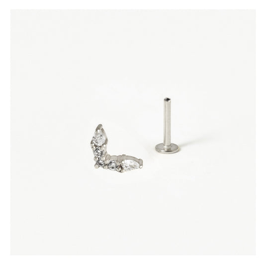 Steel Labret with Fairy Wings - Internally Threaded