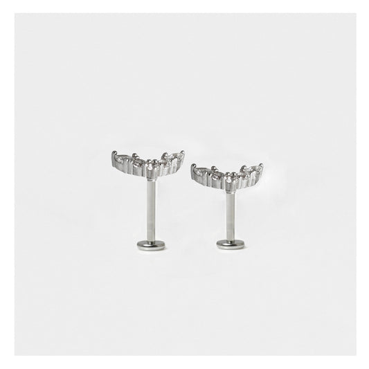 Steel Labret with Fairy Wings - Internally Threaded