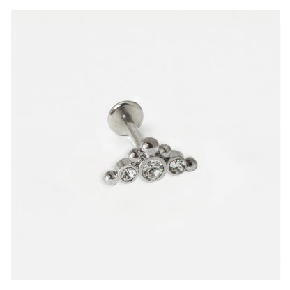Steel Bermuda Jewel Labret - Internally Threaded