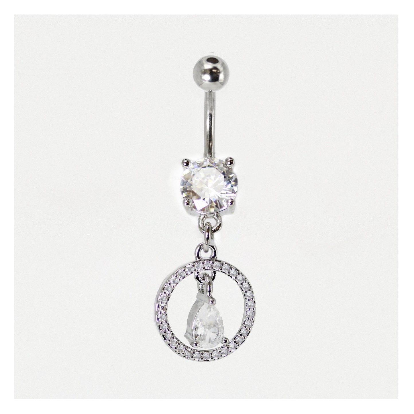 Belly Bar with Teardrop Halo