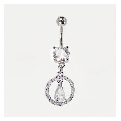 Belly Bar with Teardrop Halo